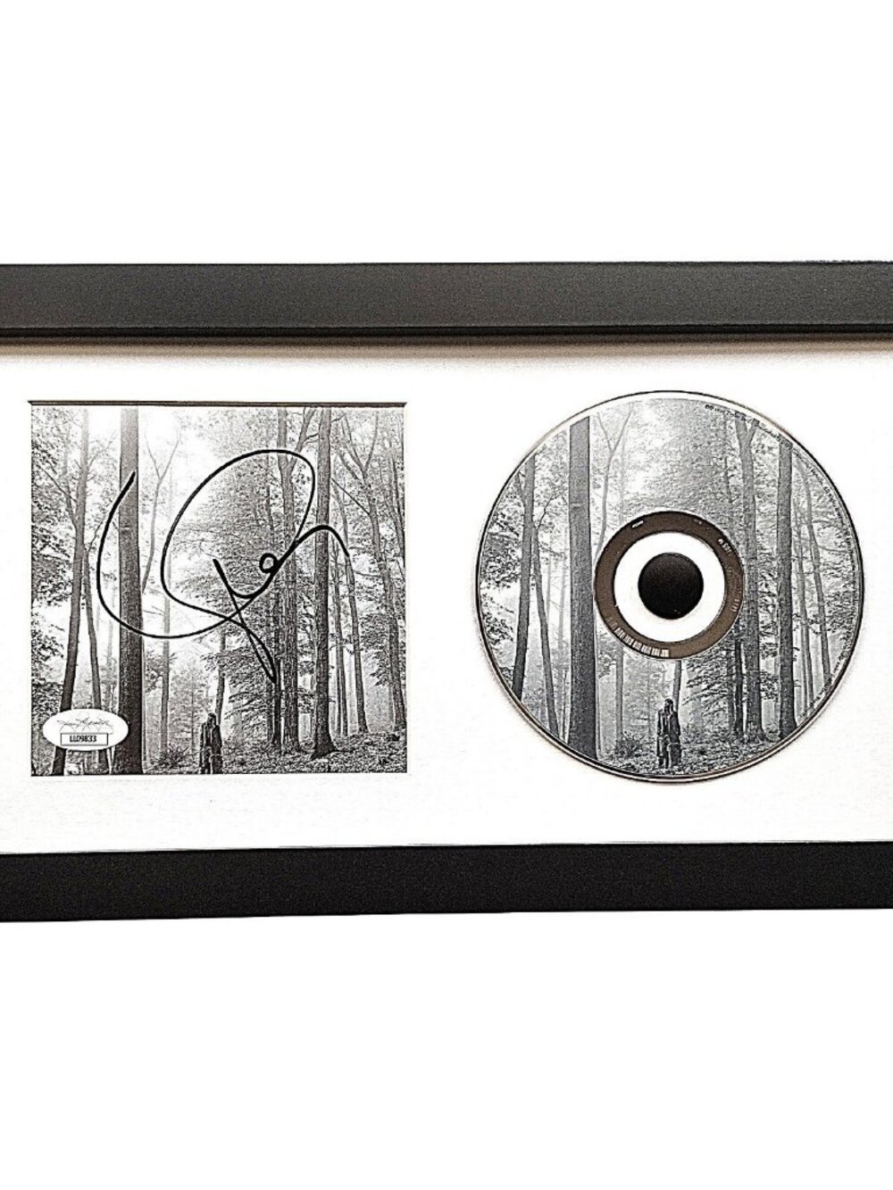 Taylor Swift Signed Folklore CD Cover Framed Display JSA COA
